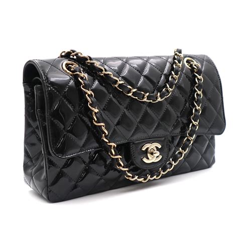 Chanel black classic quilted handbag